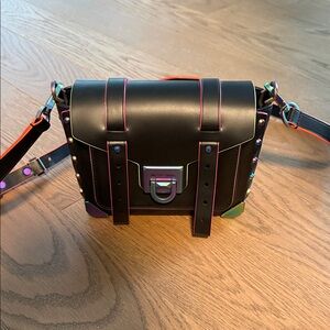 Marc Jacobs Black Crossbody Bag with Rainbow Accents